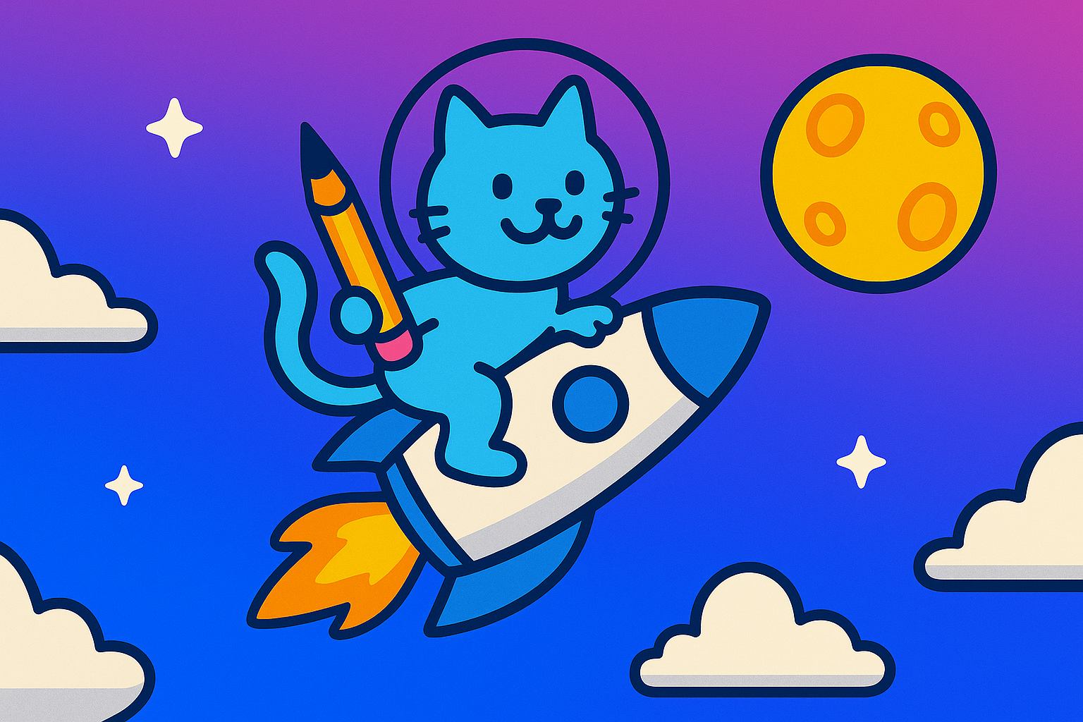 The Legend of $MOONDDLE - A cat with a pencil and no limits