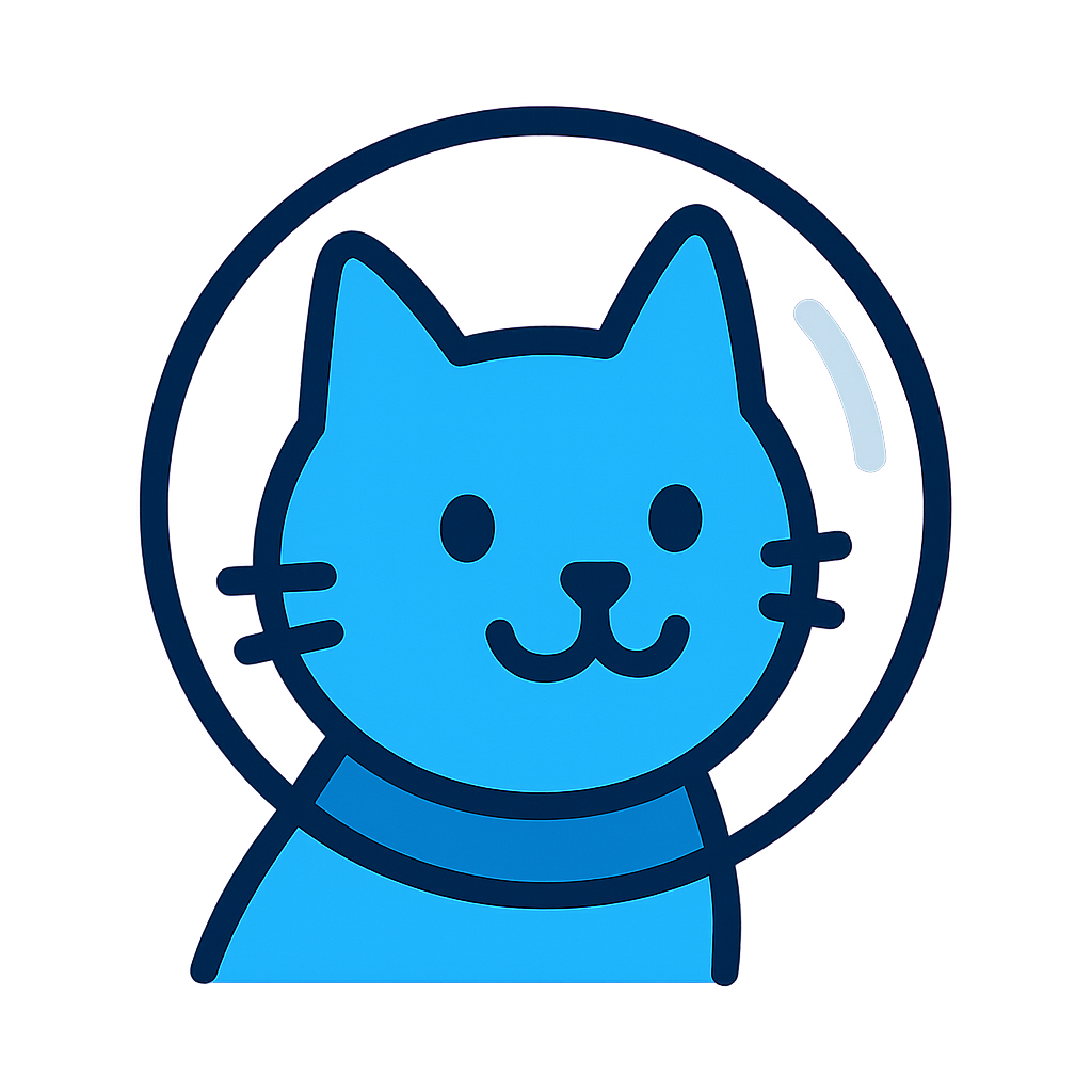 cat astronaut sticker