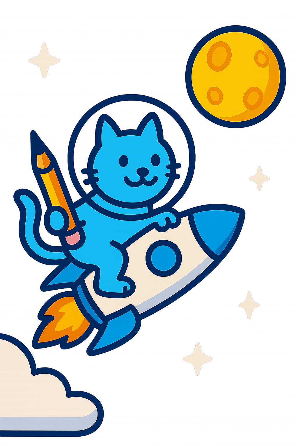 complete space scene sticker